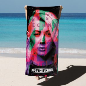 letstechno beach towel