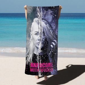 hardcoremotherfucker beach towel